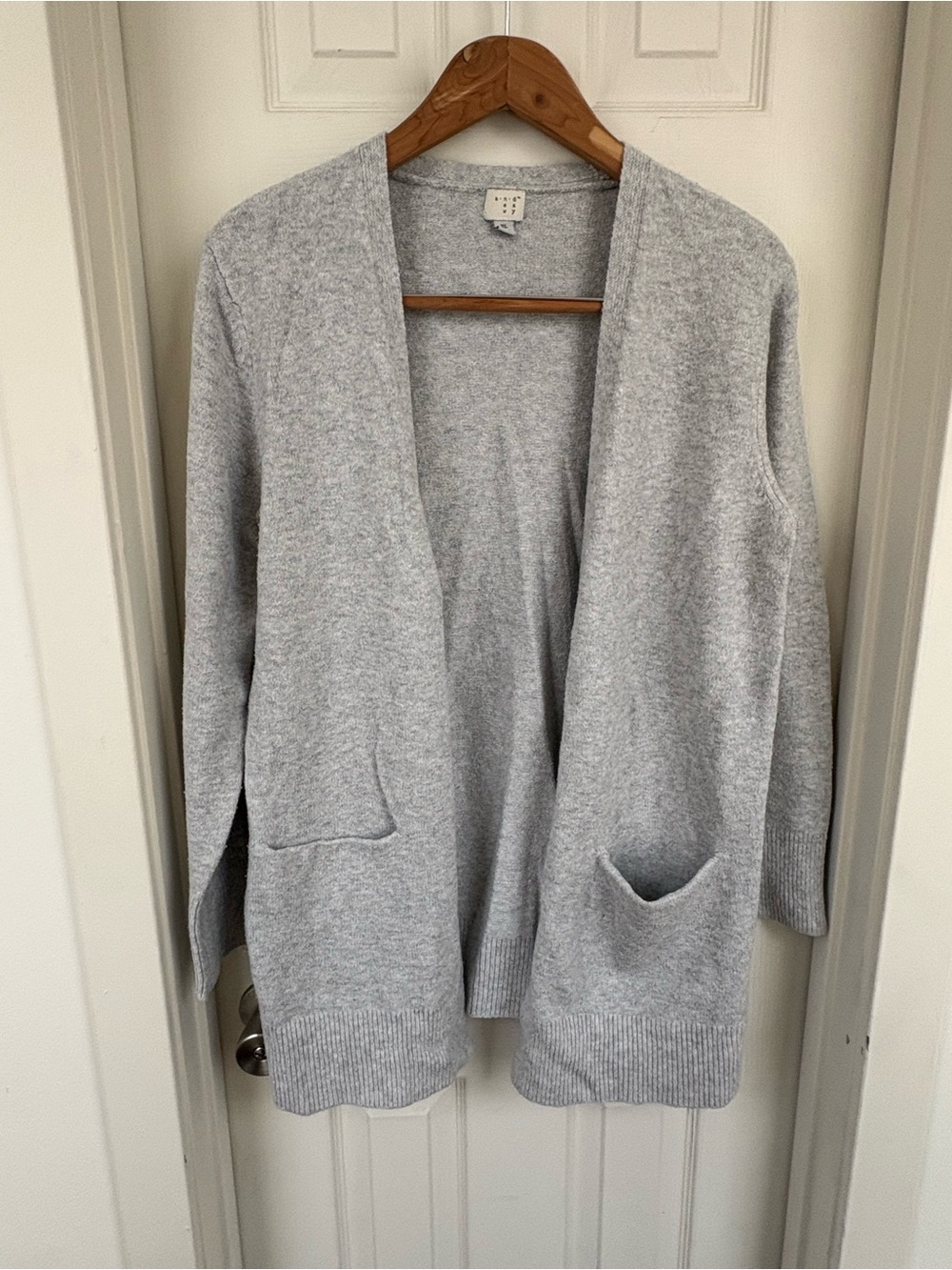 a new day Light Gray Open-Front Women's Cardigan